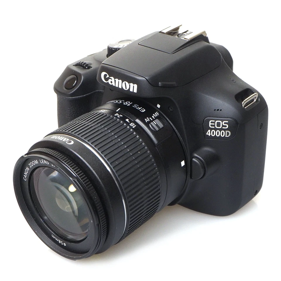 Kit de vlogger Canon 4000D: lentes de 18-55 mm y 75-300 mm, tarjeta de 2x64 GB, luz de anillo + Más Foto 4 de 4