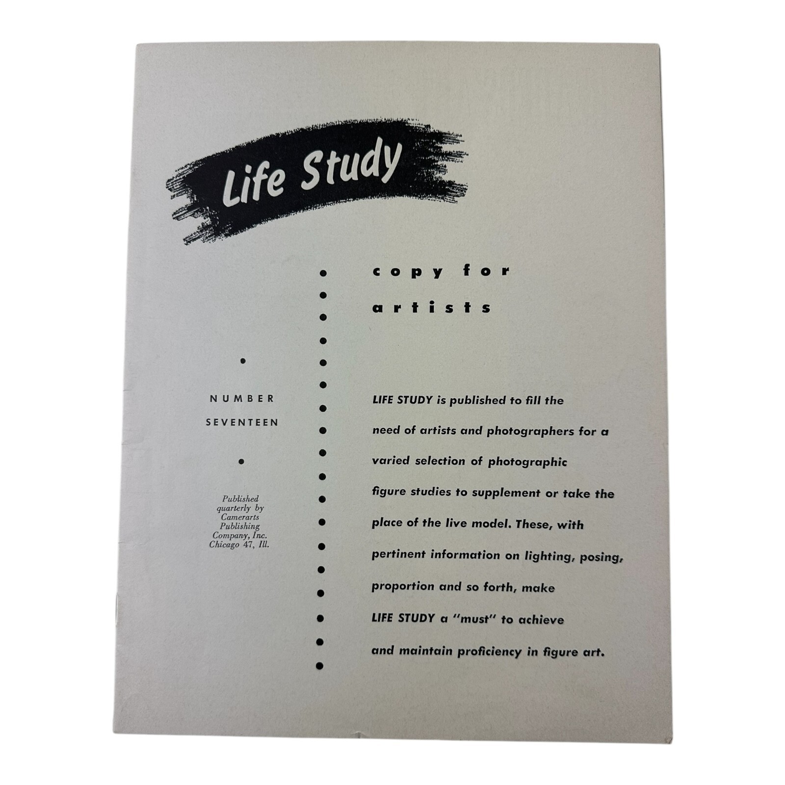 VTG 1955 LIFE STUDY Magazine #17 Nude Model Photography Art FIGURE STUDY RARE!