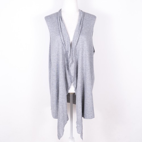 Ribbed Knit Draped Sweater Vest 