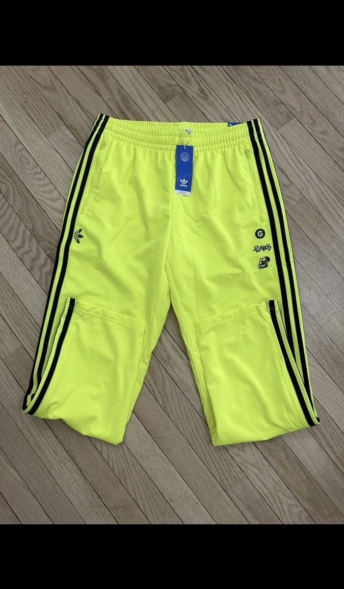 🔥Adidas Bored Ape Yacht Club Punks Neon Yellow Track Pants Men's