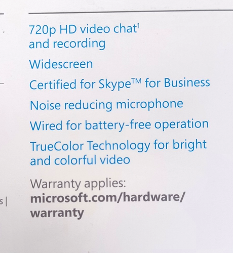 Cámara web Microsoft LifeCam HD-3000 pantalla ancha modelo 1492 nueva - Imagen 7 de 10