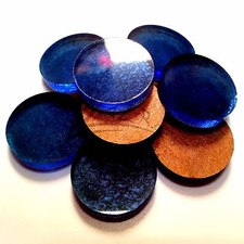  100 1.25" x 1/8" BLUE Acrylic Circle Disc Plexiglas Plastics Base ON SALE 