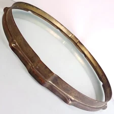 Leedy 14"Black Elite Knobby Gold Indianapolis Snare Drum Resonant Rim/Hoop Brass