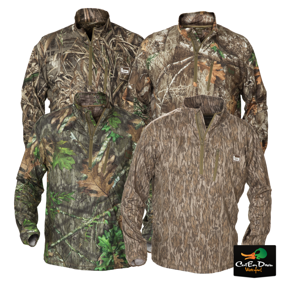 NEW BANDED GEAR TECH STALKER QUARTER 1/4 ZIP CAMO LONG SLEEVE