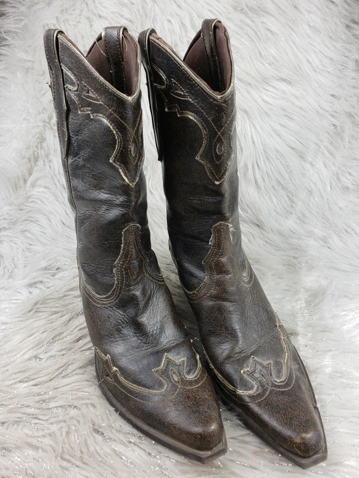 Botas vaqueras CHARLOTTE RUSSE marrón bronce oscuro para mujer talla 7 Foto 2 de 4