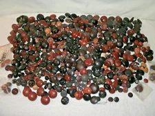 Vtg BUTTONS-*492* pcs-Faux Leather & Plastic Dome -Shank -Round/Sq--Blazer/Craft