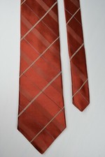 DKNY Tie Tie, Made in USA, 100 Silk Silk, Tie, Orange