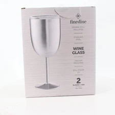 FineDine Stainless Steel Wine Glass, Double Insulated, BPA Free Leak Proof Lid
