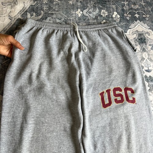 Vintage 80er PM Sports USC Trojaner Jogger Jogginghose L grau Baggy Reverse Weave USA - Bild 12 von 17