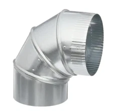 Master Flow 7 in. 26-Gauge 90-Degree Adjustable Elbow 2690E7