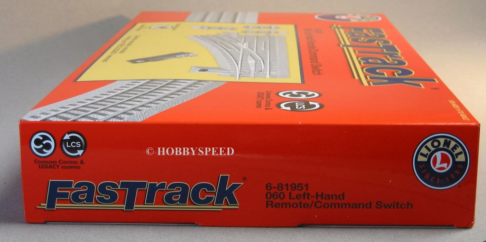 LIONEL FASTRACK 060 LEFT REMOTE/COMMAND SWITCH track o gauge turnout 6-81951 - Image 4 of 4