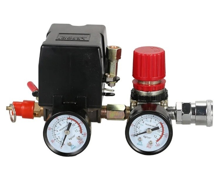 Secbolt Pressure Switch Manifold Regulator Gauges Air Compressor
