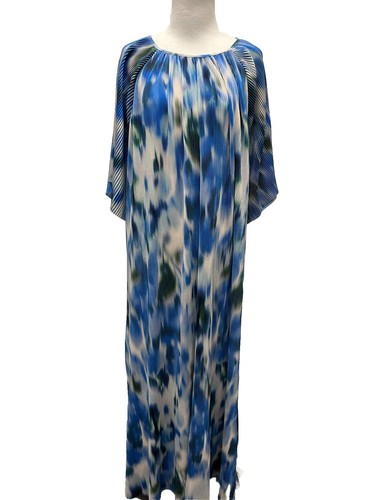 ASOS Design Women’s Size US 14 Angel Sleeve Plisse Maxi Dress With Trapeze Hem