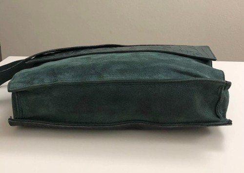 BORSA MISSONI ORIGINALE - PELLE E SCAMOSCIATO VERDE CON TRACOLLA - VINTAGE - Foto 5 di 7
