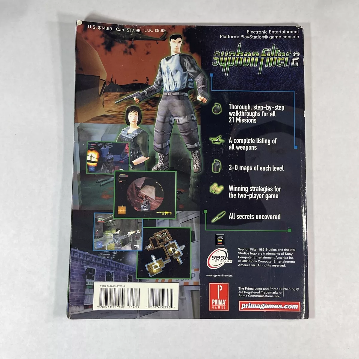 Prima Syphon Filter 2 Strategy Guide Used