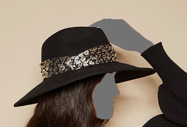 $445 Eugenia Kim Women Black Leopard Emmanuelle Two-Tone 