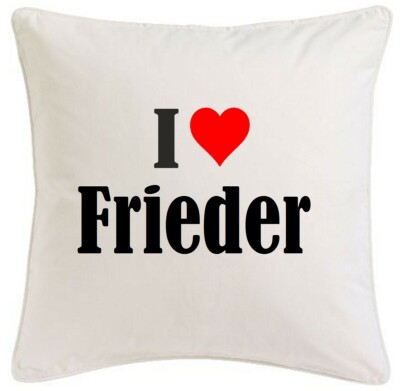 KISSENBEZUG I LOVE FRIEDER 40CMX40CM AUS MIKROFASER