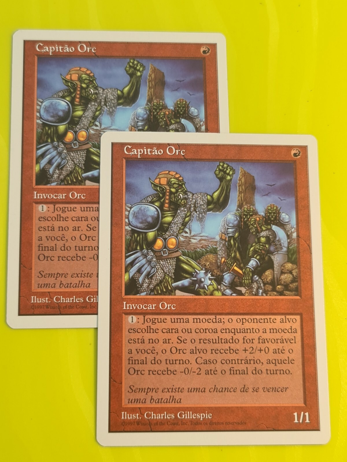 1997 | ORCISH CAPTAIN (×2) | FIFTH EDITION | MTG | PORTUGUESE | LP #C550