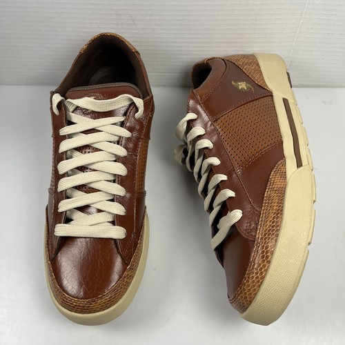 310 Motoring Shoes The Hurricane Brown Leather Snakeskin Mens Size 14 - Picture 2 of 8