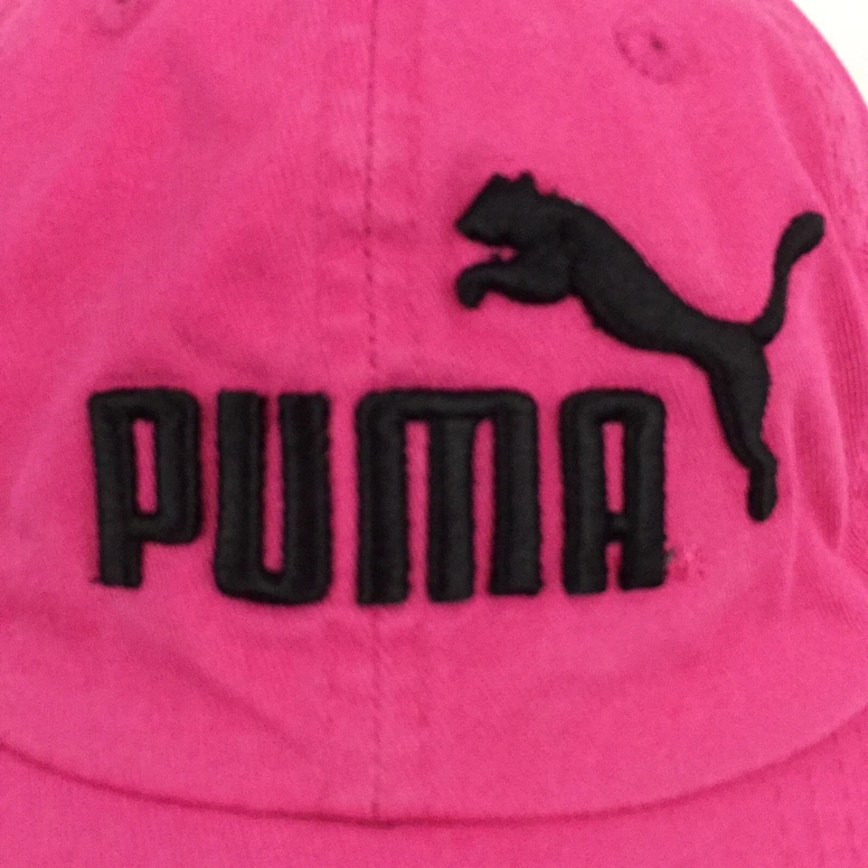 Gorra de béisbol Puma con logotipo de gato rosa deletrear guión correr yoga gimnasio entrenamiento Foto 2 de 4