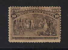 1893 Columbian Expo 10¢ Sc 237 MH CV $90
