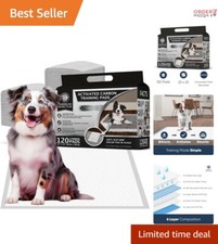 122 Count Activated Charcoal Puppy Pads - Easy Training Odor Control, 22x22