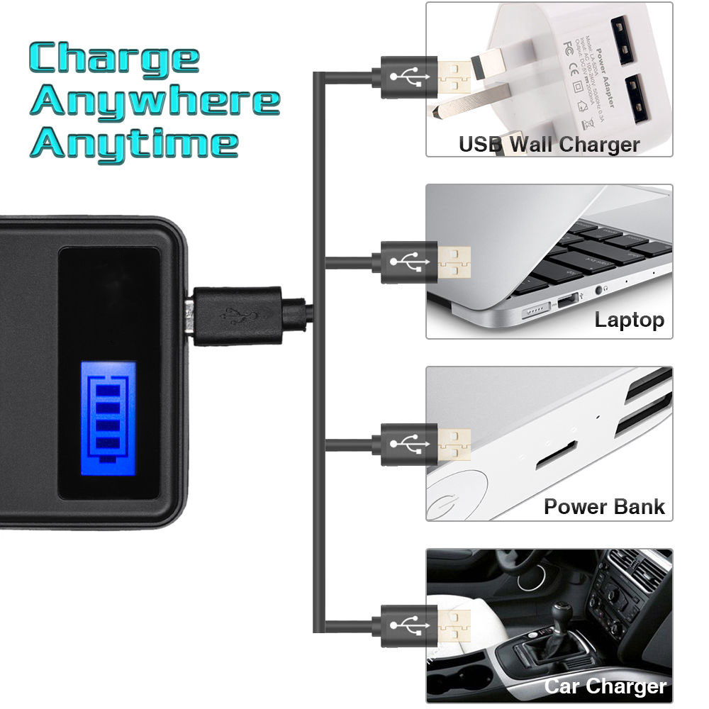 USB Battery Charger Canon PowerShot SX430 IS SX432 IS A2600 IXUS 182