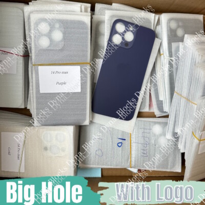 For iPhone 15 14 13 12 11 XS XR Max 8 Back Glass Replacement Big Hole Rear Cover