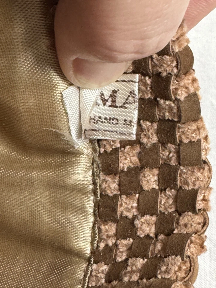 Bolso sin asas de maquillaje Magid vintage estilo años 70/80 azul claro hecho en Italia Foto 3 de 4