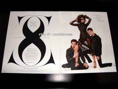 STEPHANIE SEYMOUR Peter & Harry Brandt 7-Page Article HARPER'S BAZAAR March 2014