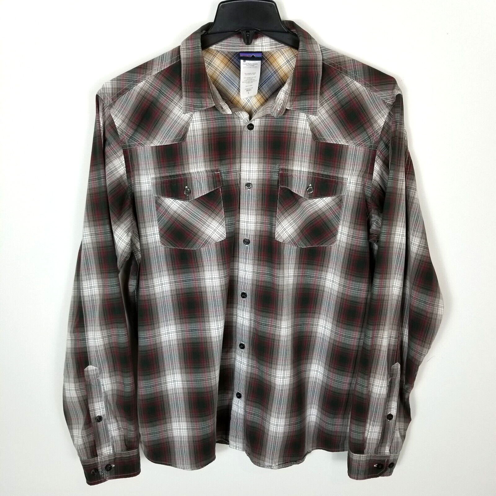Patagonia Men Organic Cotton Button Down Shirt Plaid L Gem