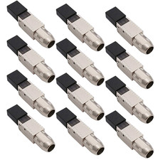 Cat8 Shielded Tool-Free RJ45 Field Termination Plug Connector - 12 Pack