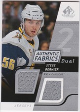 2008-09 SP Game Used Authentic Fabrics Dual #AF-BR Steve Bernier Canucks {B}