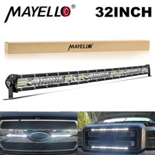 32inch Slim Led Light Bar Single Row Spot Flood Combo Work Truck Suv Atv 4wd 30
