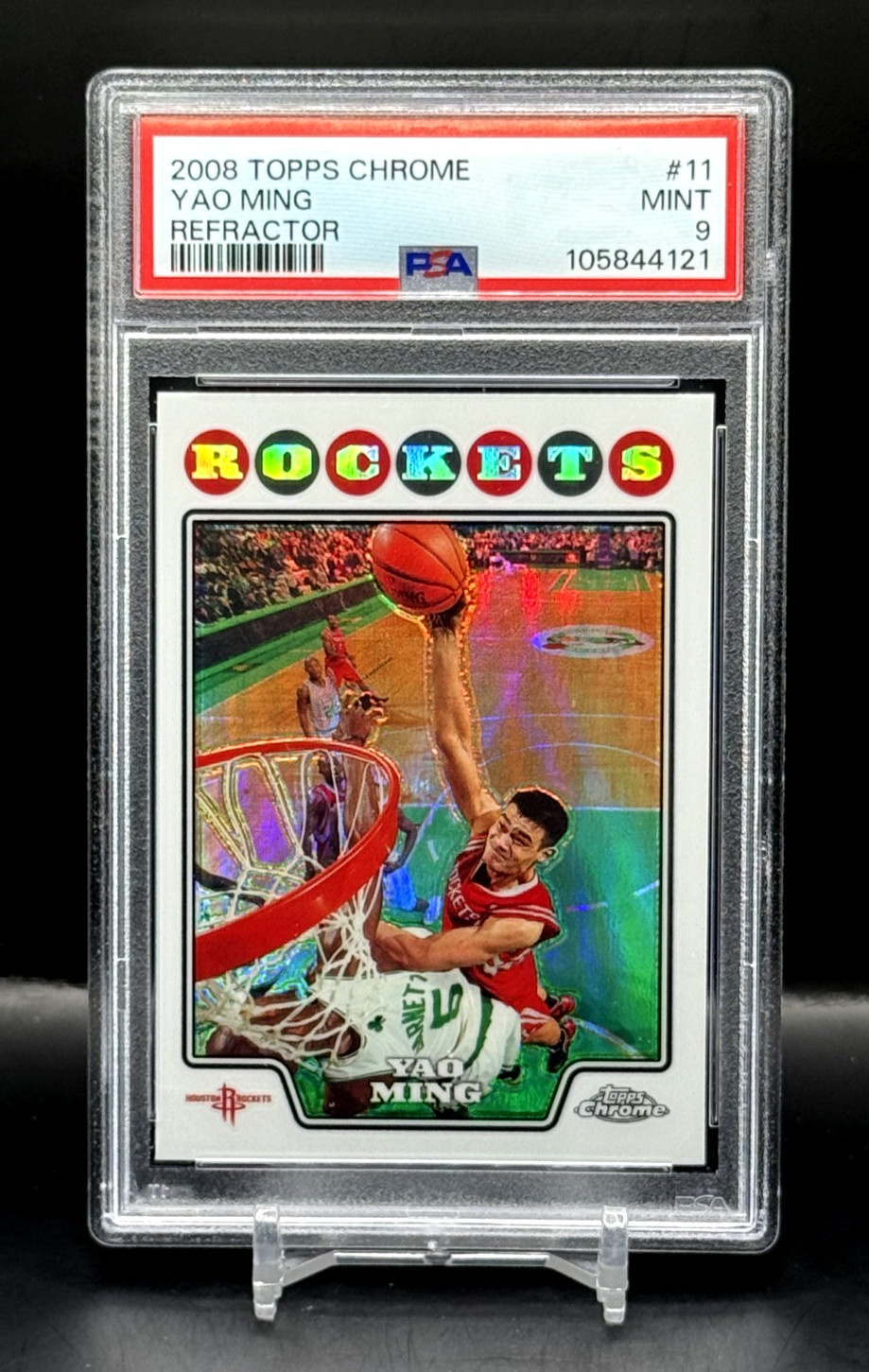 2008-09 Topps Chrome Yao Ming Refractor #11 PSA 9