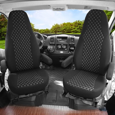 Wohnmobil Sitzbezüge passend für Rollerteam Kronos Advance (Schwarz-Weiß)