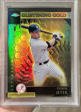 POP 10  TOPPS CHROME 2001 SSP REFRACTOR GLISTENING GOLD JETER  PSA 10  Yankees