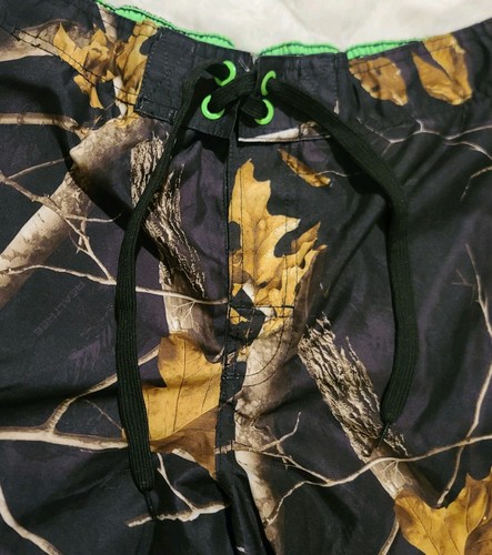 Pantaloncini da bagno Real Tree da uomo taglia M (32-34) neri colori AP fodera intera 10,5 pollici cuciture interne - Foto 3 di 14
