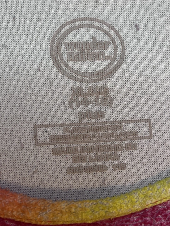 Camisón manga larga Wonder Nation niñas grandes talla XL Plus 14/16 rosa y amarillo  Foto 3 de 4