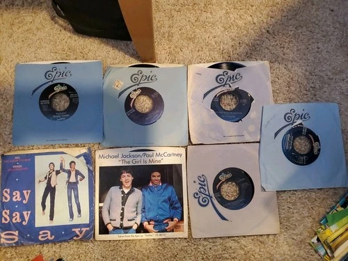 Michael Jackson Lot Of 7 45 RPM RECORDS 2 With Paul McCartney