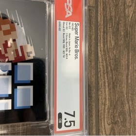 PSA 7.5 Super Mario Bros. NES CIB Made In Japan, No Rev-A, Round SOQ, 3 Screw!
