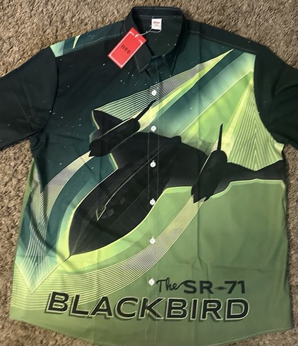Hoo Hawaii Style SR-71 Hemd mit Knöpfen Herren 3XL Kurzarm Neu Mit Etikett - Bild 2 von 6