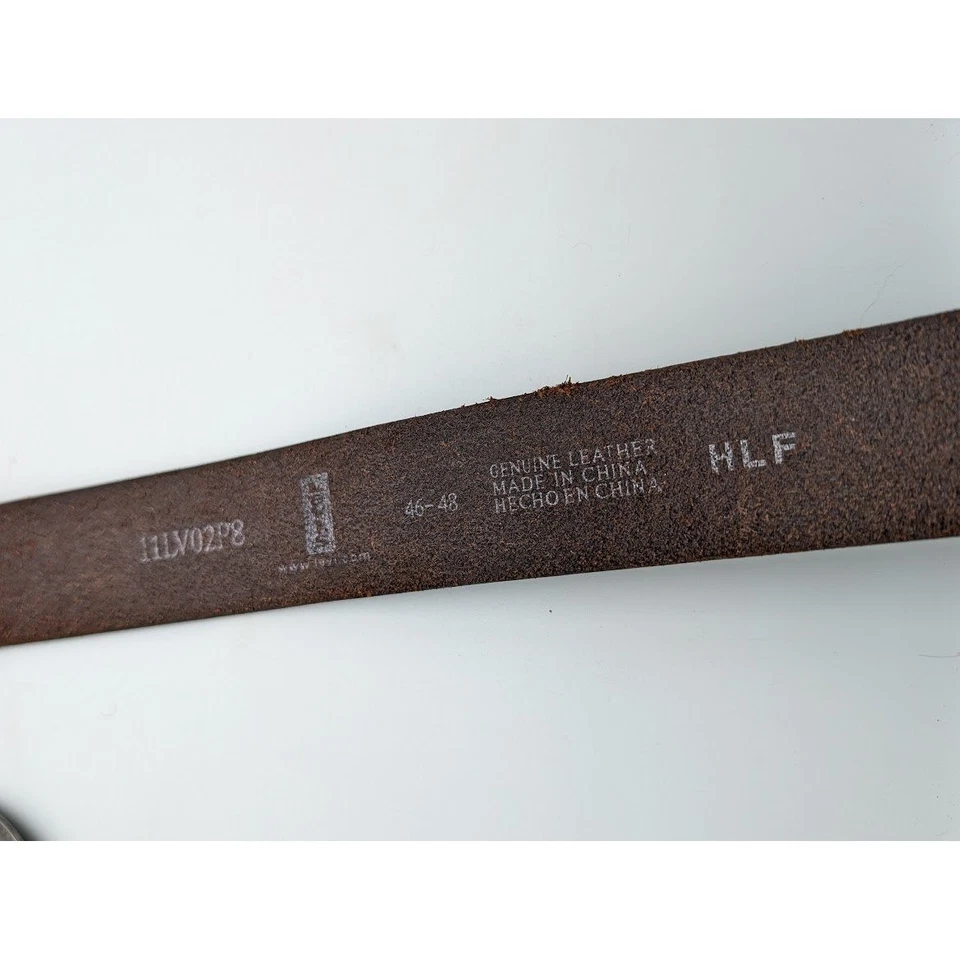 Levi's 皮革皮带男式 46 48 码独立交叉扣可拆卸滑板 — 第 4/4 张图片