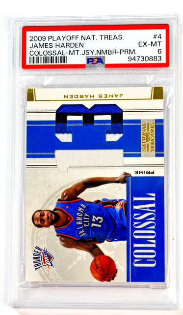 2009 Playoff National Treasures James Harden RC Colossal Prime /10 SSP PSA 6