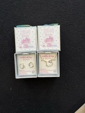 NEW Hello Kitty 50th Sterling Silver Necklace Earrings Set
