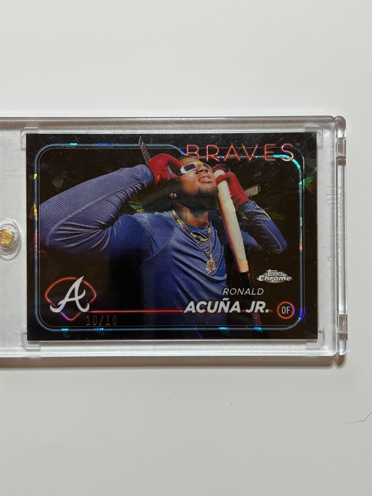 2024 Topps Chrome Sapphire Ronald Acuna #1 Black SSP 10/10