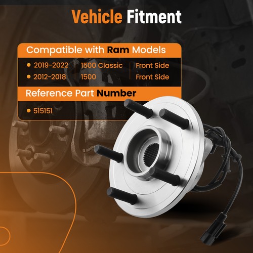 Front Wheel Bearing and Hubs Assembly For Dodge Ram 1500 3.0L 3.6L 68230055AB - Foto 3 di 18