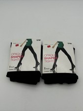 2 - Hanes Stylessentials Opaque Shaper Tights 1Pair Control Top S/M