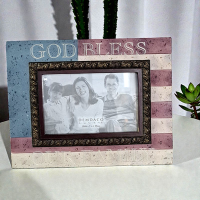 Demdaco God Bless Our Family  4''x6'' Photo Picture Frame