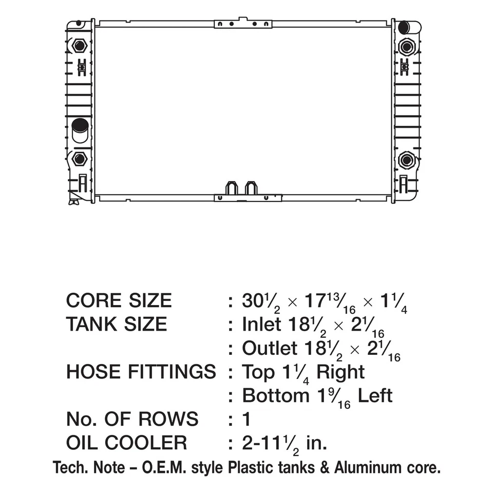 For Oldsmobile Aurora 1995-1999 CSF Engine Coolant Radiator Foto 2 de 2